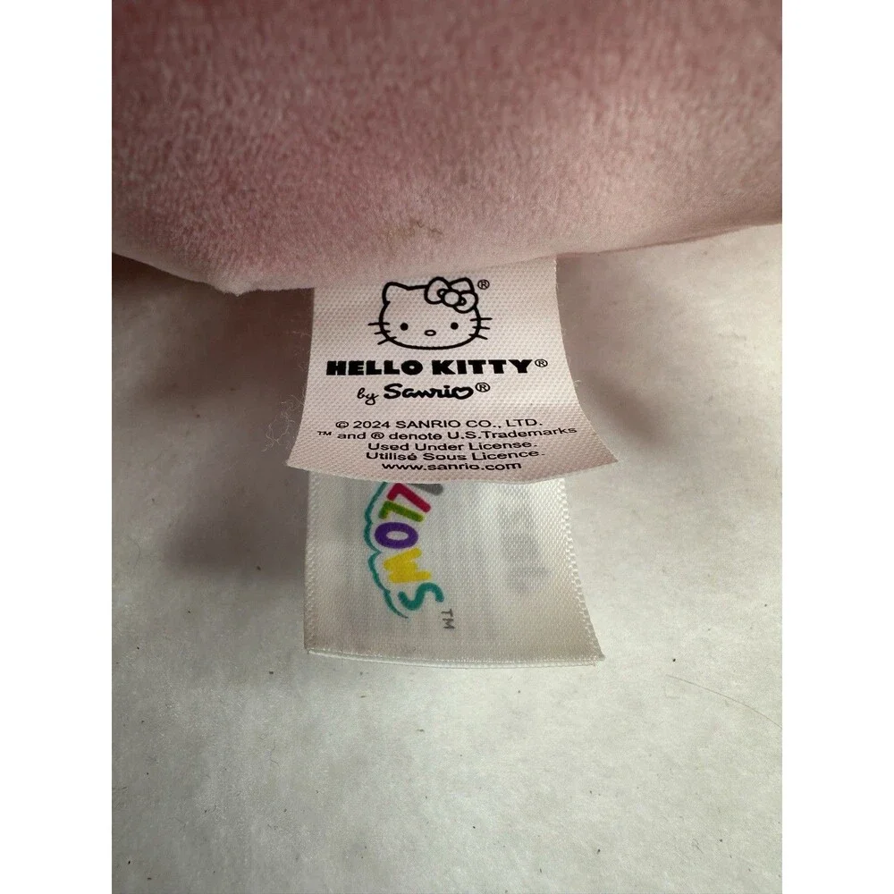 Hello Kitty Squishmallow Plush Pink Floral‎ Hat Sitting Pose Stuffed Toy